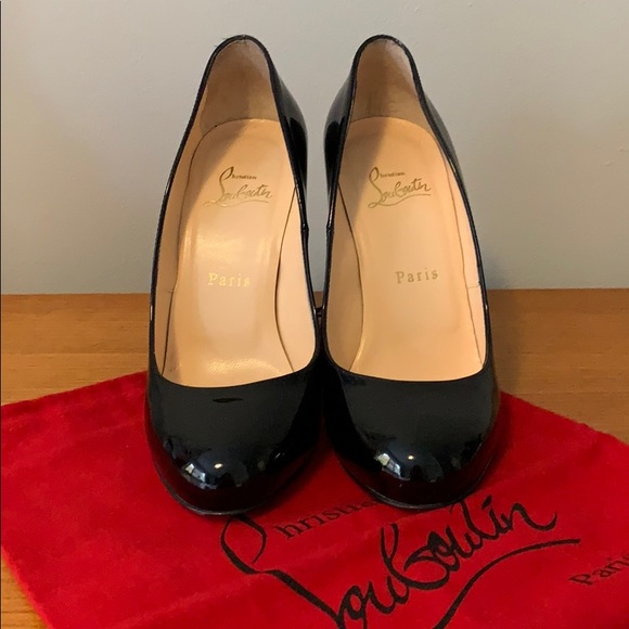 Christian Louboutin RonRon Wedges (blk, sz 37) - Picture 9 of 10